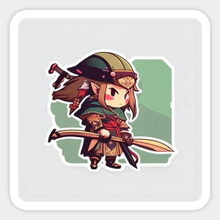 Anime Samurai Elf Sticker